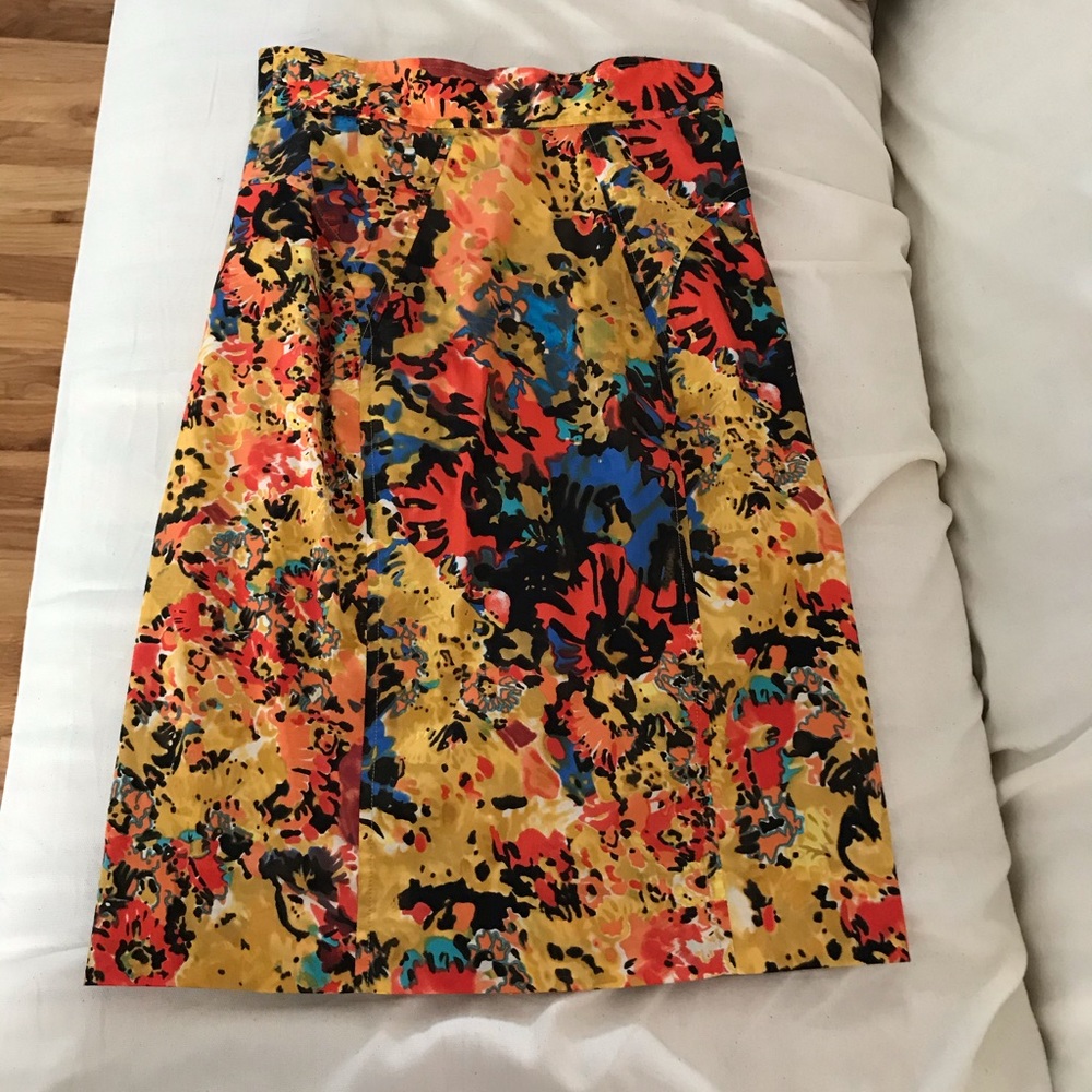 Anthropologie watercolor pencil skirt